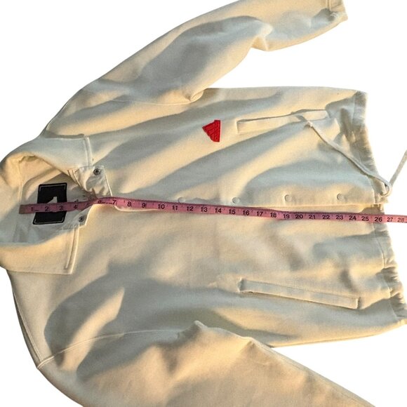 ADIDAS Men's Button Up Coach Jacket Off-White Size Smal1 - Picture 12 of 13